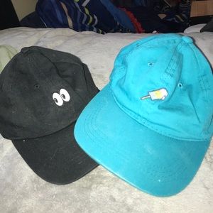 Black and Blue Hat Duo